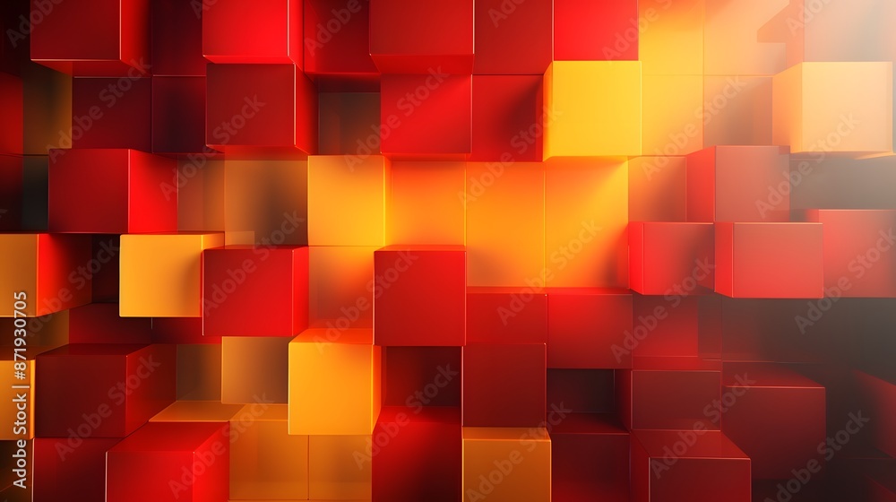 3d rendering of red and yellow abstract geometric background. Scene for advertising, technology, showcase, banner, game, sport, cosmetic, business, metaverse. Sci-Fi Illustration. Product display 3d rendering of red and yellow abstract geometric background. Scene for advertising, technology, showcase, banner, game, sport, cosmetic, business, metaverse. Sci-Fi Illustration. Product display
