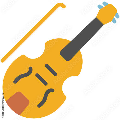 violin flat icon