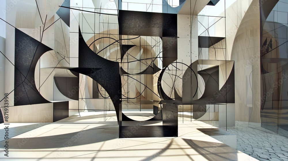 Obraz premium geometry and their applications in design and architecture.