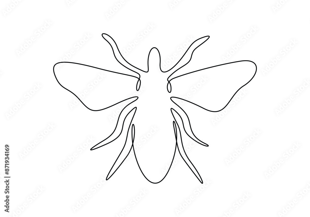 Continuous one line drawing of elegant honey bee for company logo identity. Organic honey farm icon concept vector illustration Continuous one line drawing of elegant honey bee for company logo identity. Organic honey farm icon concept vector illustration