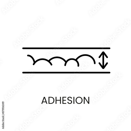Adhesion vector line icon with editable stroke