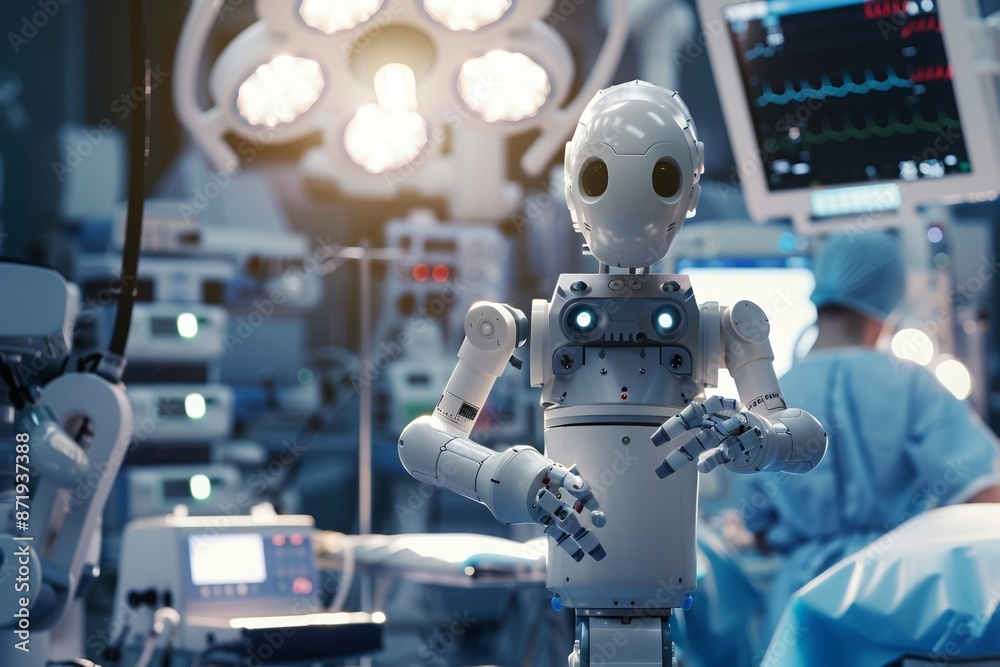Robot assisting in high-tech surgical operation room Robot assisting in high-tech surgical operation room