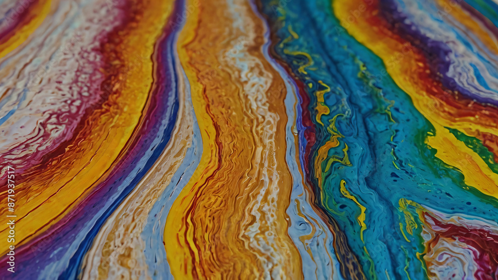 An abstract background with a textured pattern and vibrant colors, resembling a liquid rainbow effect. An abstract background with a textured pattern and vibrant colors, resembling a liquid rainbow effect.