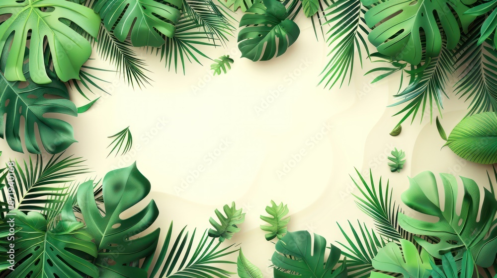 Abstract nature background with tropical leaves Abstract nature background with tropical leaves