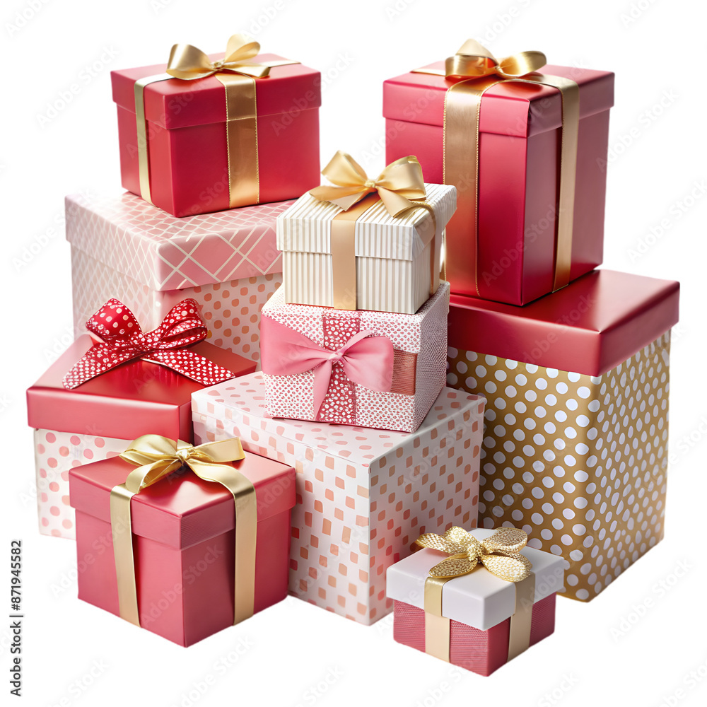 Fototapeta premium Valentine Gift Boxes Pile