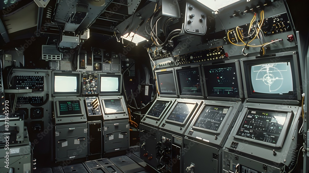 Fototapeta premium Advanced Radar System Installation for Aircraft Modernization and Enhanced Aerospace Communication