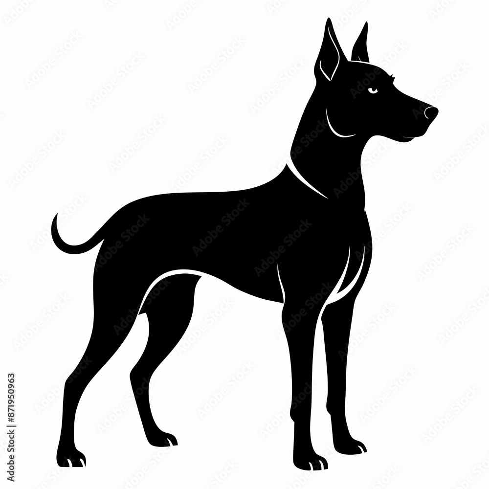 Obraz premium black dog isolated on white