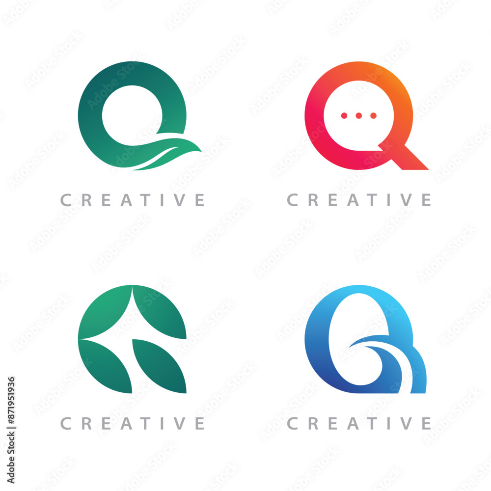 Obraz premium Letter Q logo design template elements