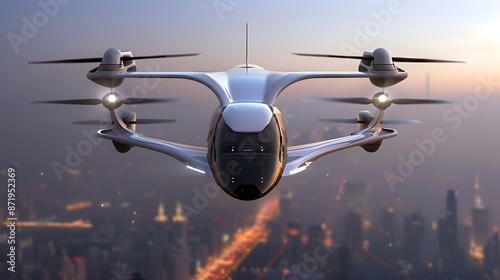 Innovative Futuristic VTOL Aircraft Design for Efficient Sustainable Aerospace Transportation photo