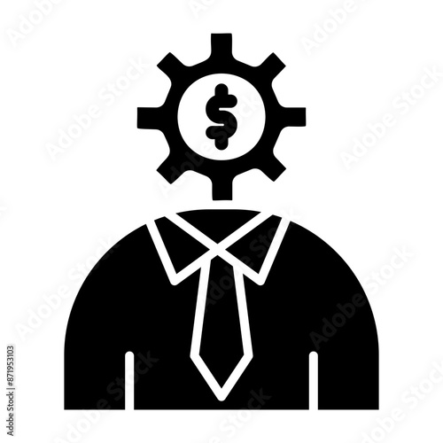 Financial Consultant Glyph Icon