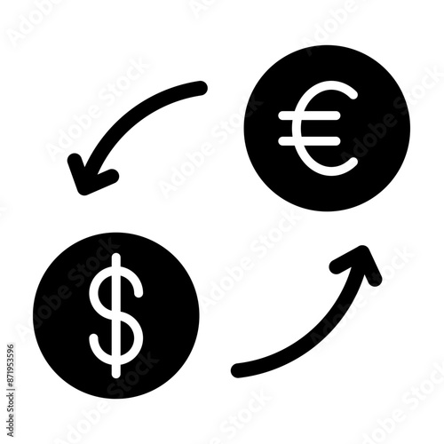 Currency Exchange Glyph Icon