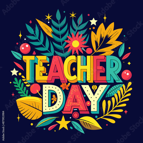 Teacher Day T-Shirt Design.