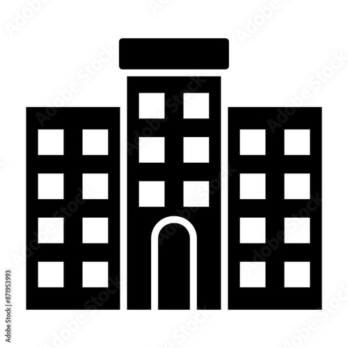Hotel Glyph Icon