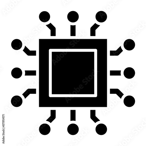 Processor Glyph Icon
