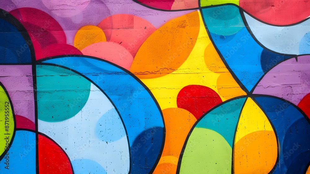 Fototapeta premium Abstract Colorful Graffiti Wall.