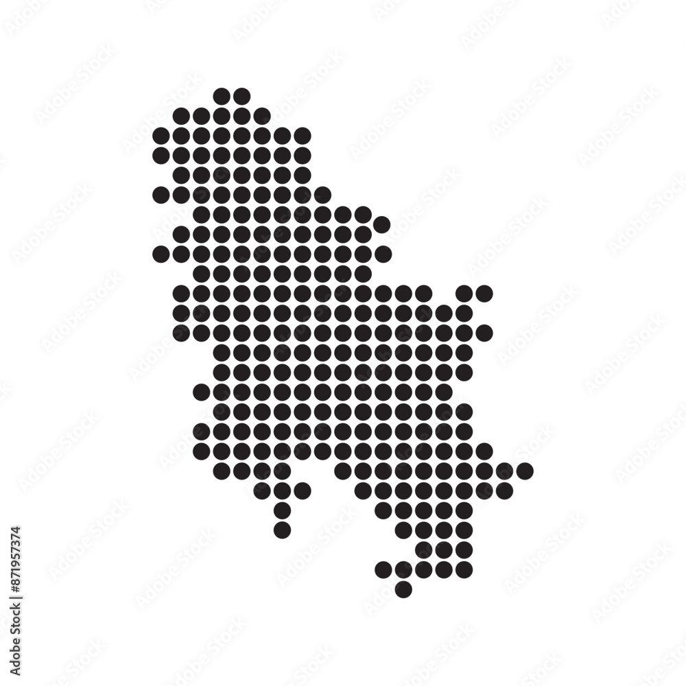 Obraz premium Serbia map icon