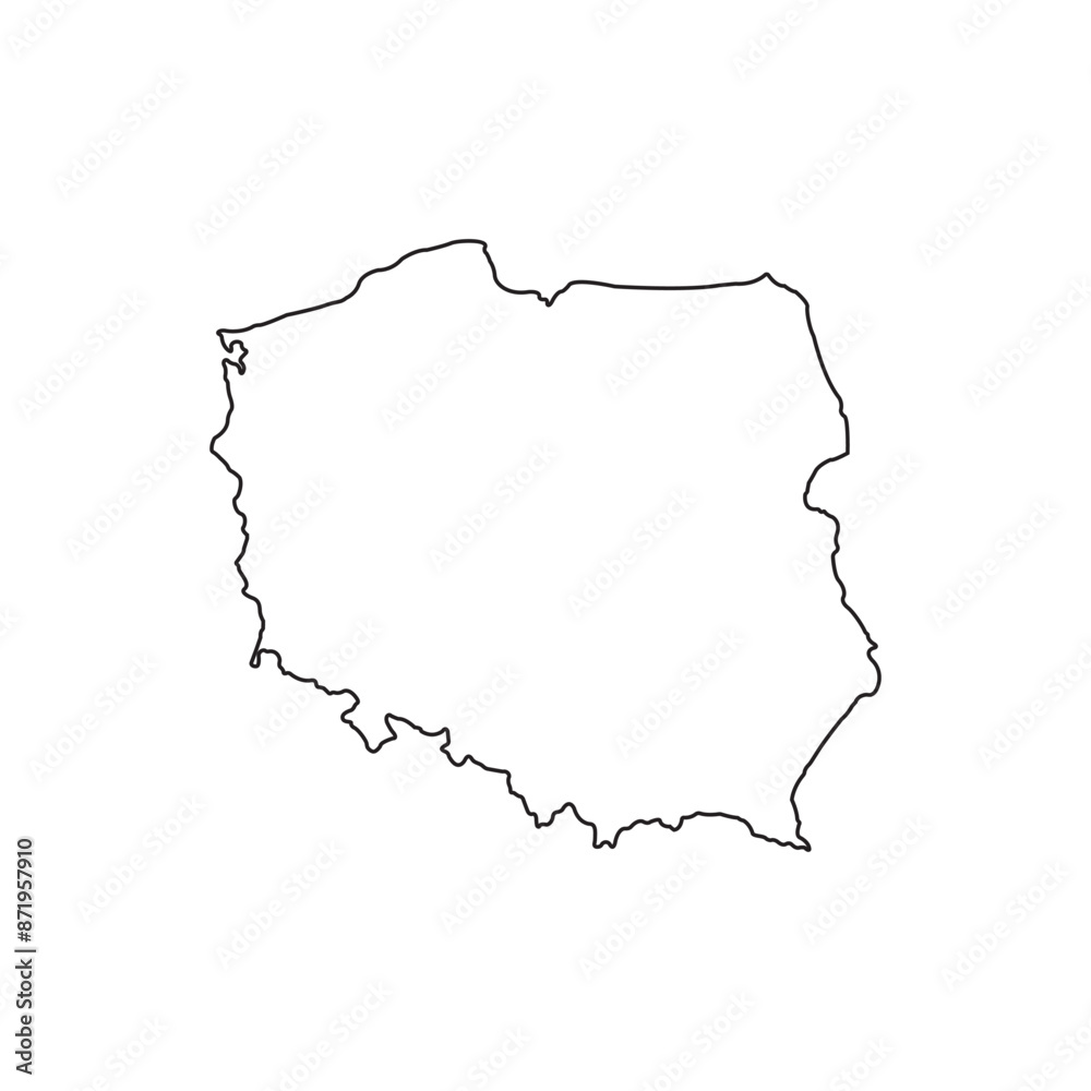 Poland map icon
