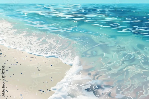 Serene Seascape. Tranquil beauty of coastal waters