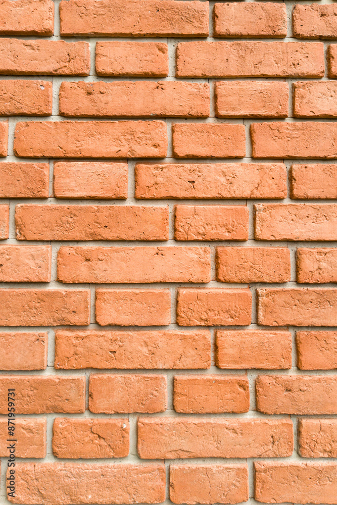 Red Brick Wall Close-Up Texture