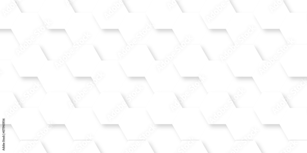 Abstract white 3d hexagon creative grid honeycomb structure mosaic pattern background. luxury minimal technology network abstraction tech digital tile vector wall banner surface polygon background. Abstract white 3d hexagon creative grid honeycomb structure mosaic pattern background. luxury minimal technology network abstraction tech digital tile vector wall banner surface polygon background.