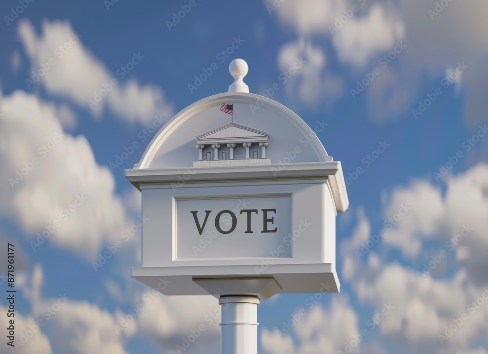 a white mailbox with 