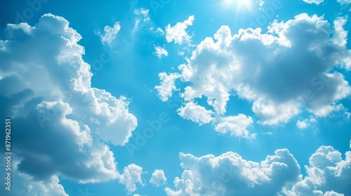 Blue sky with clouds natural background