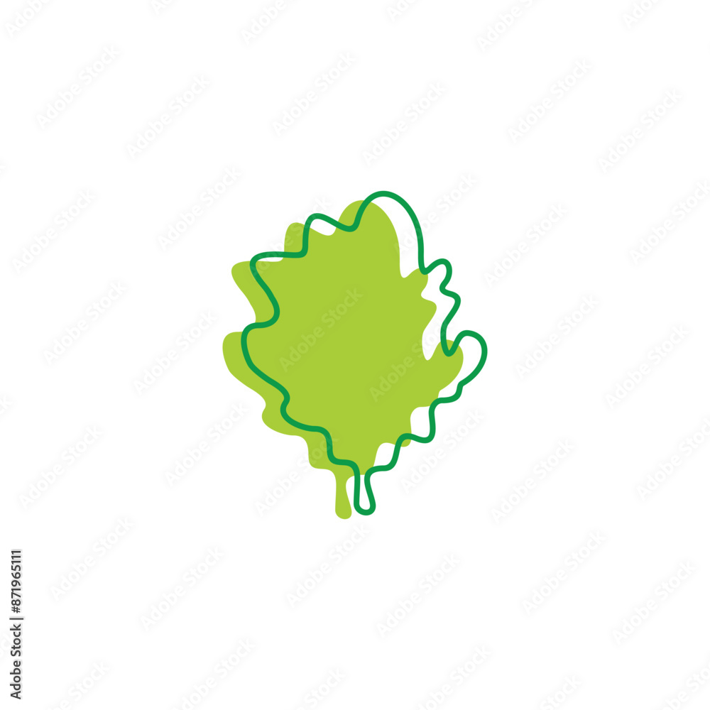 green leaf vegetables outlines decoration vector green leaf vegetables outlines decoration vector
