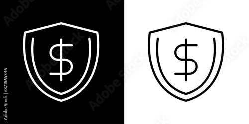 Money security icon. Business icon. Target. Admin. Work Team. Black icon. Silhouette.
