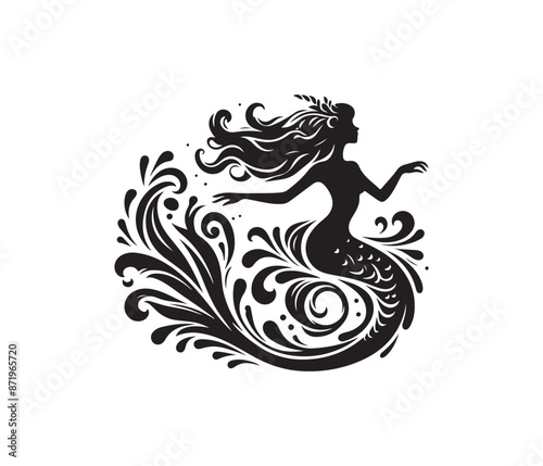 mermaid vector design,awesome mermaidsvg,high resolution printable mermaid atwork