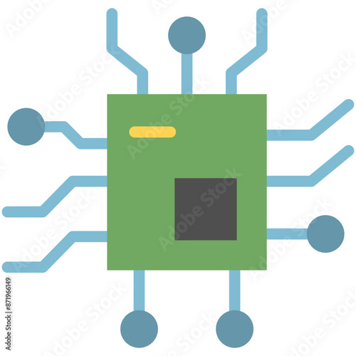 chipset flat icon