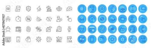 Love document, File management and Takeaway coffee line icons pack. Food market, Change clothes, Ethics web icon. Skin care, Loan percent, Chandelier pictogram. Cursor, Bitcoin atm. Vector