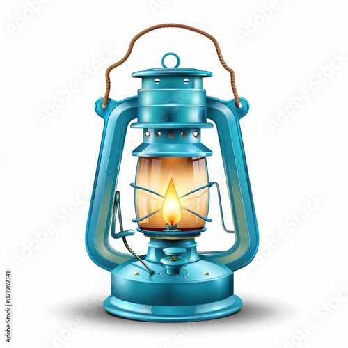 14. Camping lantern, outdoor light, vector illustration, versatile and portable, isolated on white background