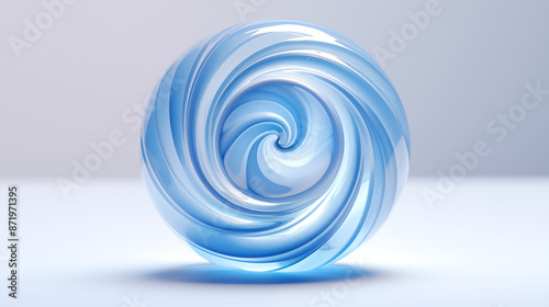 Abstract Blue Swirl Illustration