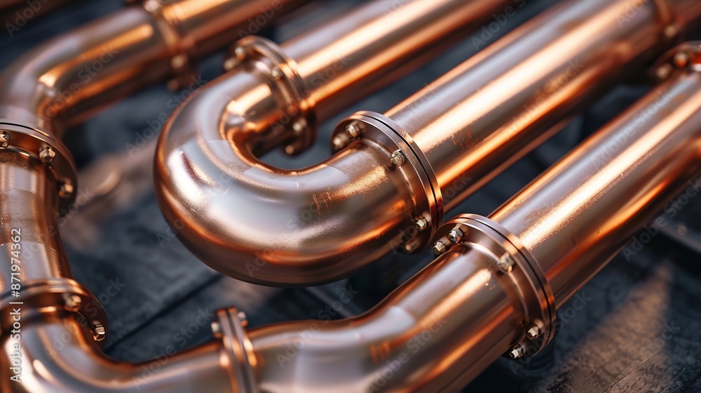 Naklejka premium Copper pipes