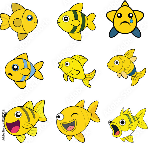 Yellow Perc flat design ,animal vector design