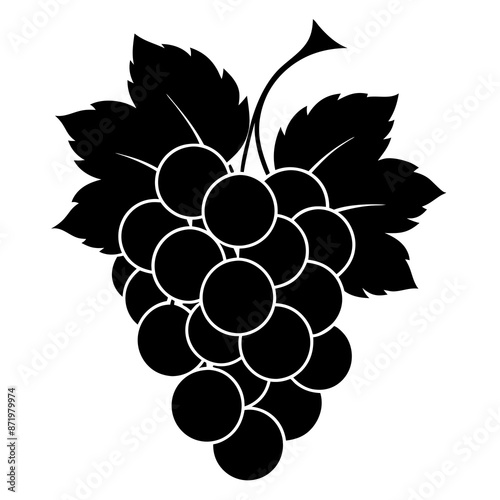  Graceful Silhouette of a Bunch of Grapes: Ideal for Your Creative Projects