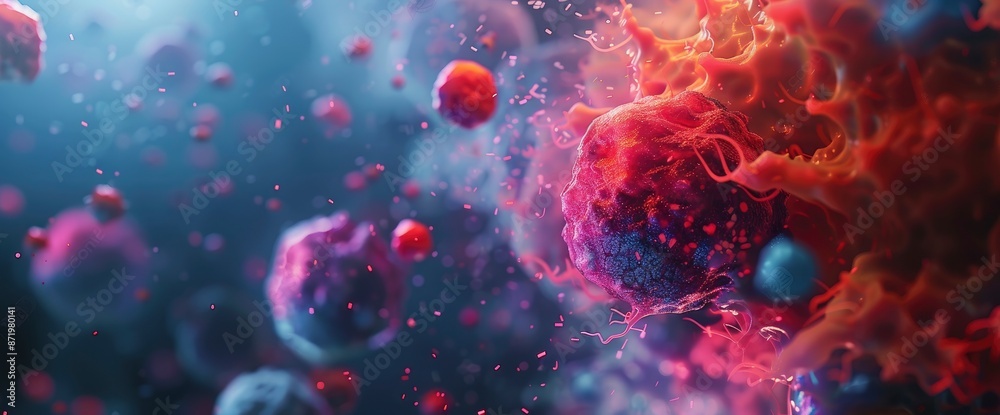 Human Cell Colored In An Imaging Flow Cytometry Style,High Resolution, Ultra HD Human Cell Colored In An Imaging Flow Cytometry Style,High Resolution, Ultra HD