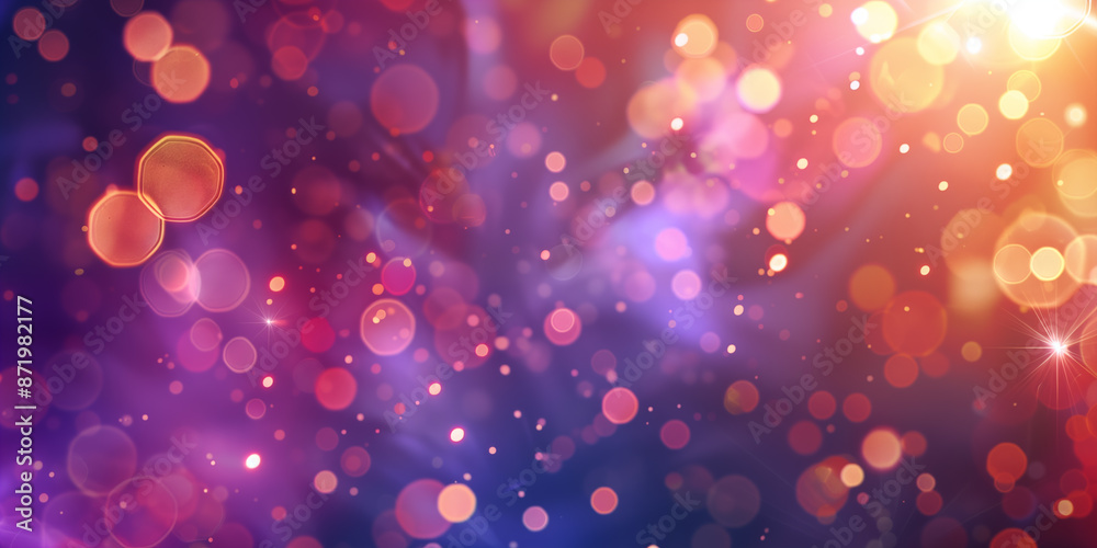 Multi-colored bokeh background.