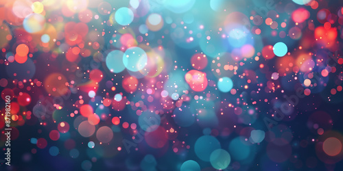 Multicolored neon bokeh background.