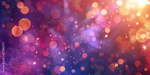 Multi-colored bokeh background.