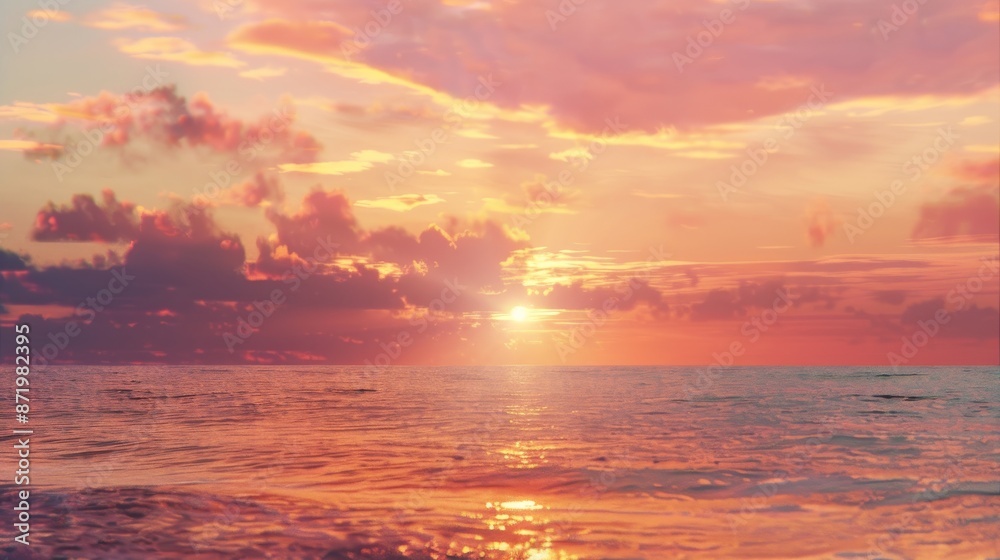 Obraz premium beautiful sunset by the seahigh-definition details, hd, 8k, 