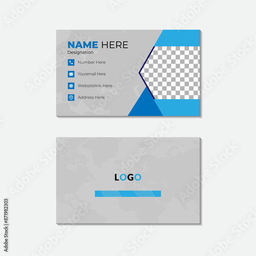Modern business card and simple and clean creative concept design