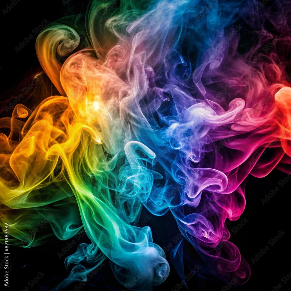 Abstract Smoke Colorful, swirling smoke patterns on a dark background, creating a mysterious and captivating visual. Abstract Smoke Colorful, swirling smoke patterns on a dark background, creating a mysterious and captivating visual.