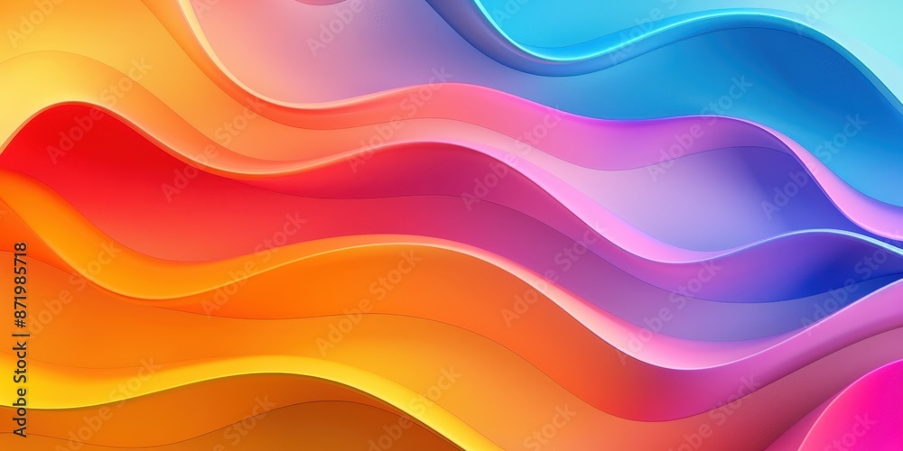 Abstract Colorful Wave Background