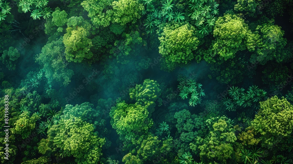 Visualize a serene forest with diverse wildlife thriving due to carbon offset programs and reforestation efforts Visualize a serene forest with diverse wildlife thriving due to carbon offset programs and reforestation efforts