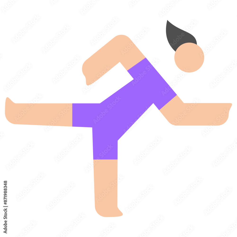 yoga flat icon