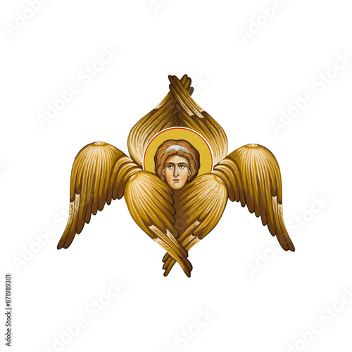 The Seraphim in Byzantine style isolated