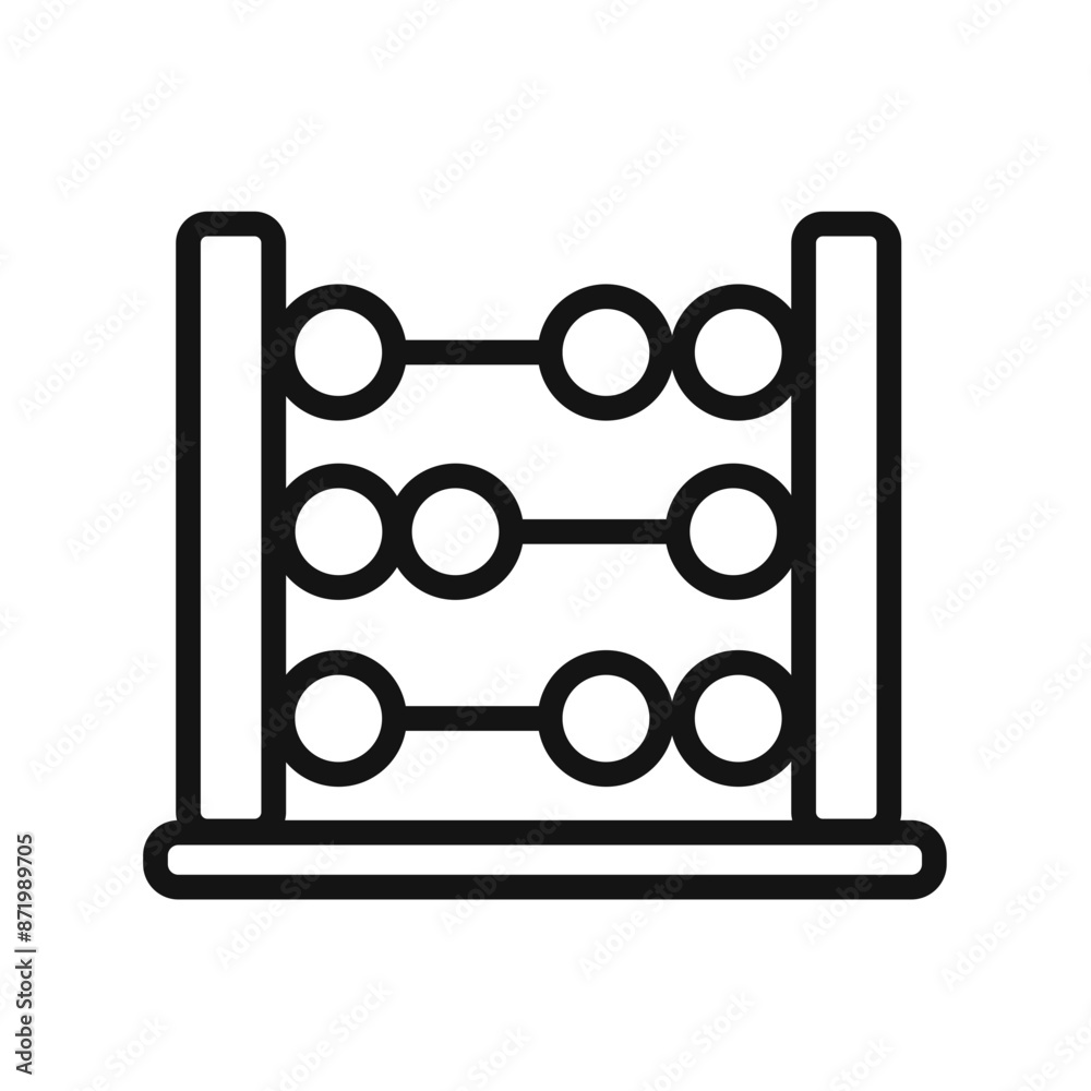 Abacus icon black and white vector sign Abacus icon black and white vector sign
