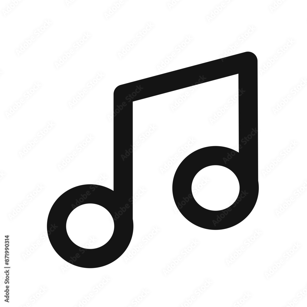 music note icon black and white vector sign music note icon black and white vector sign