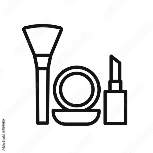 makeup icon black and white vector sign